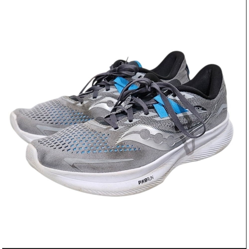 Saucony Ride 15 Mens Running Shoes Sneakers Grey Topaz Blue S20729-15 Size 10